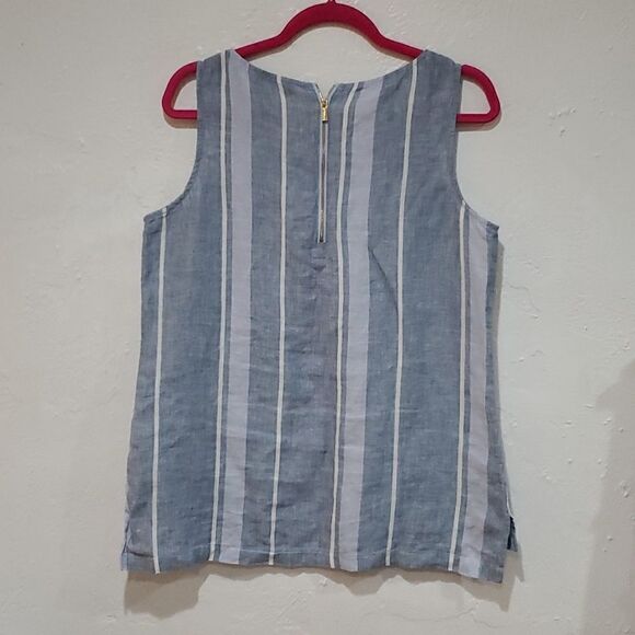 Striped Linen Tank Top  - Picture 4 of 8